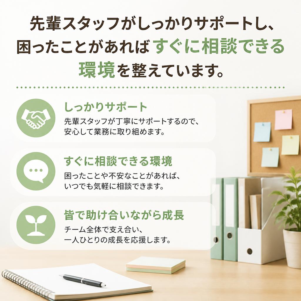 未経験でも安心!充実したサポート体制