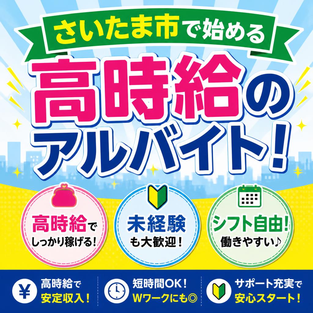 さいたま市で大募集！高時給のアルバイト！未経験も大歓迎！